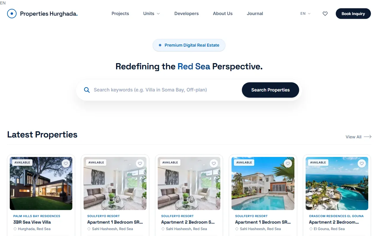 Properties Hurghada website